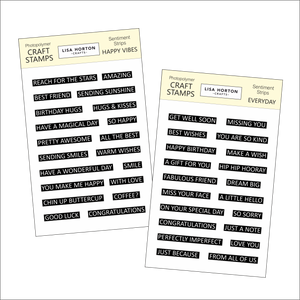 Lisa Horton Crafts Sentiment Strips - Set of 2 Stamps