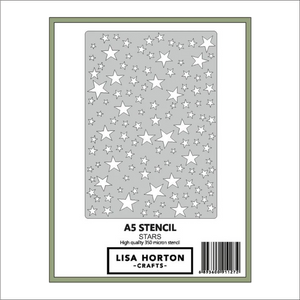 Lisa Horton Crafts Stars A5 Stencil