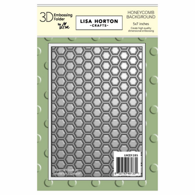 Lisa Horton Crafts Honeycomb Background 5” x 7” 3D Embossing Folder