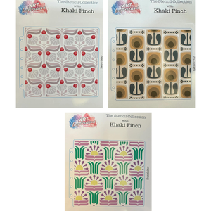 Art Inspirations Set of 3 Layering Stencil Bundle Designed by Khaki Finch - 15 Stencils