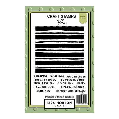 Lisa Horton Crafts Painted Stripes Texture A5 Stamp Set