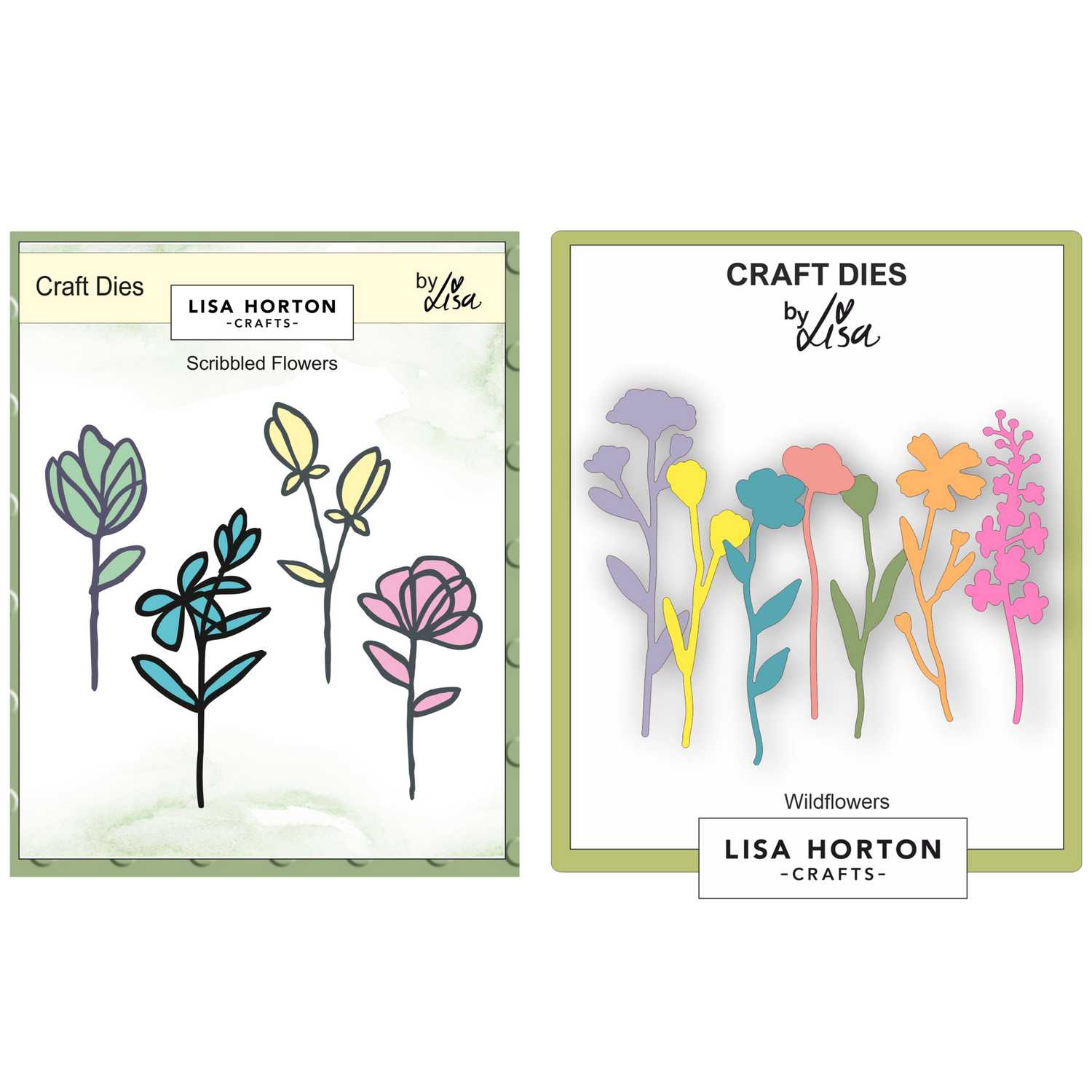 Lisa Horton Crafts Scribbled Flowers and Wildflowers Die Bundle