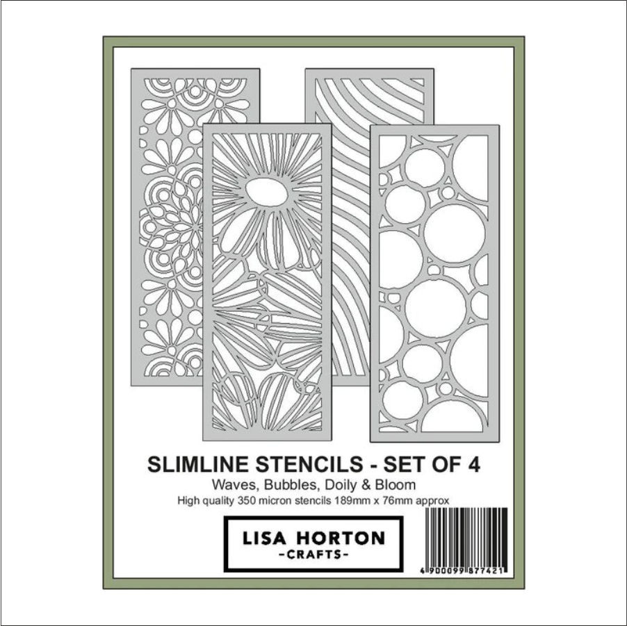 Lisa Horton Crafts Set of 4 Slimline Stencils