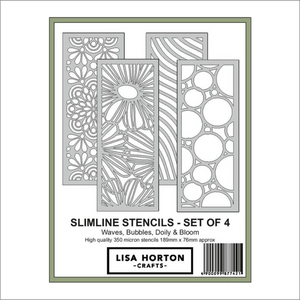 Lisa Horton Crafts Set of 4 Slimline Stencils