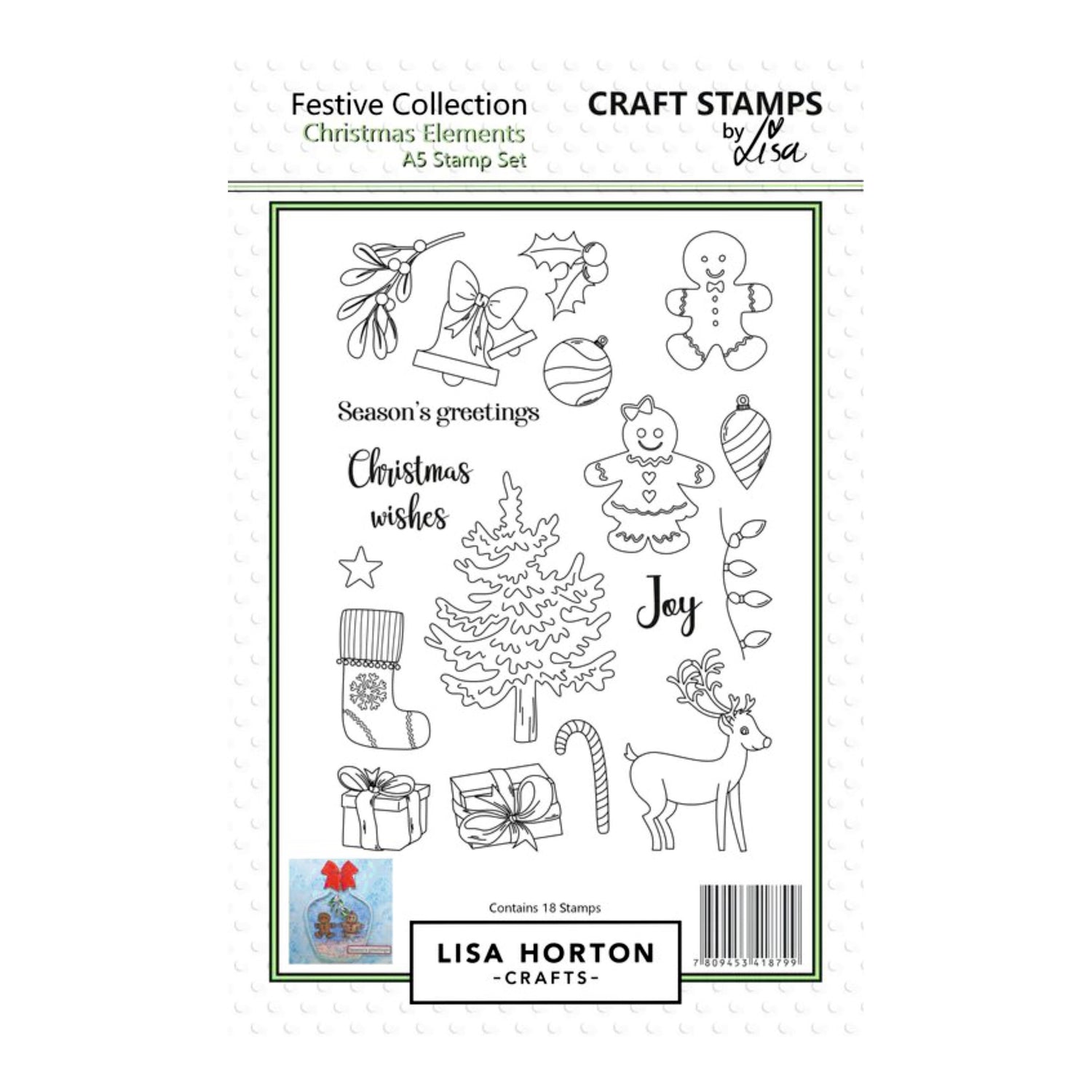 Lisa Horton Crafts Christmas Elements A5 Stamp Set