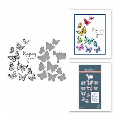 Spellbinders Butterfly Swirl Press Plate & Die Set