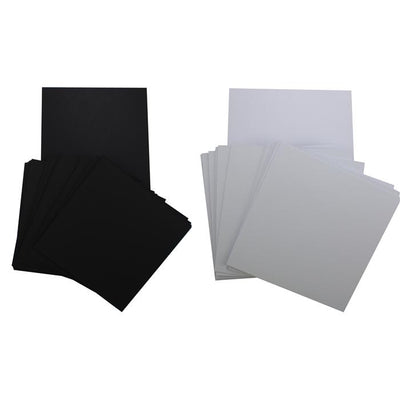 Lisa Horton Crafts Pack of 200 Black and White 6 x 6 ’ish’ Cardstock