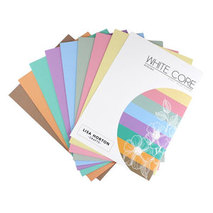 Lisa Horton Crafts Pack of 48 Sheets of White Core Spring Cardstock - 250GSM