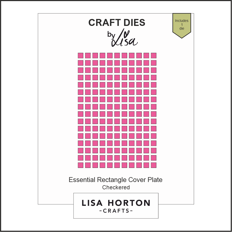 Lisa Horton Crafts Essential Rectangle Checkered Die Cover Plate