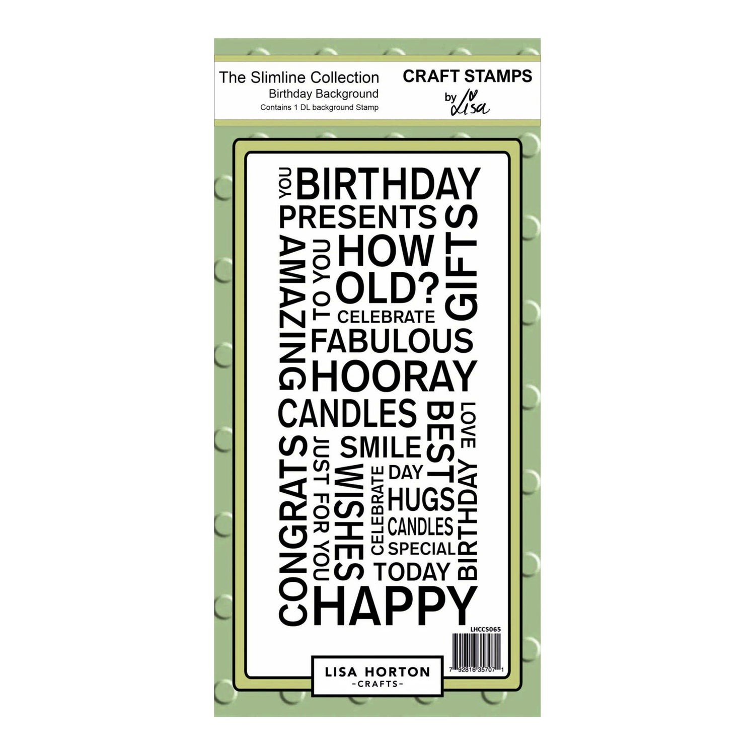 Lisa Horton Crafts Birthday Background DL stamp