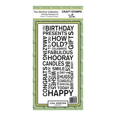 Lisa Horton Crafts Birthday Background DL stamp