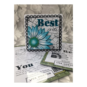 Lisa Horton Crafts Off the Edge Sunflowers A5 Stamp Set