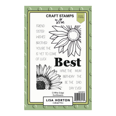 Lisa Horton Crafts Off the Edge Sunflowers A5 Stamp Set