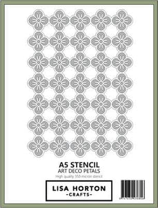 Lisa Horton Crafts Art Deco Petals A5 Stencil