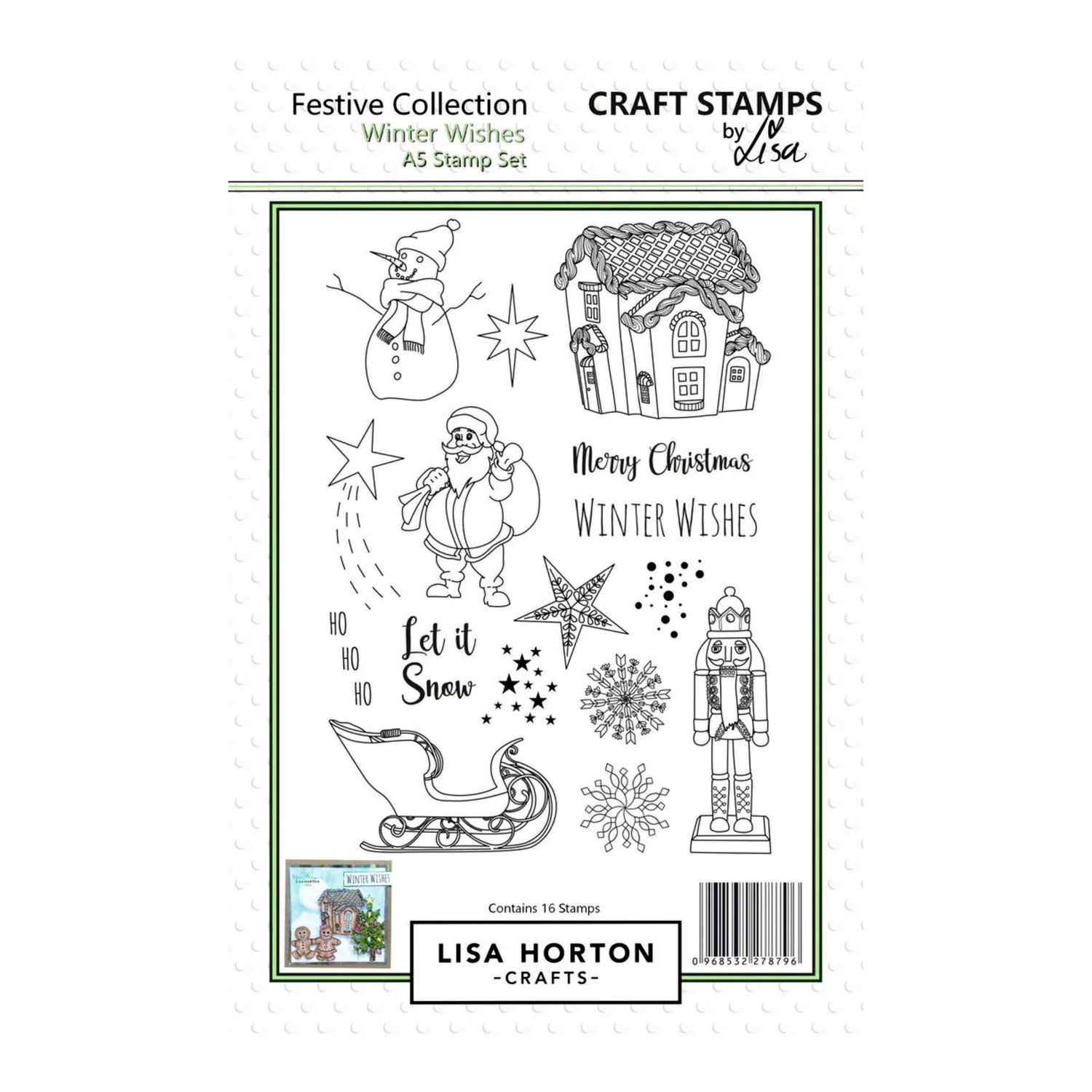 Lisa Horton Crafts Winter Wishes A5 Stamp Set