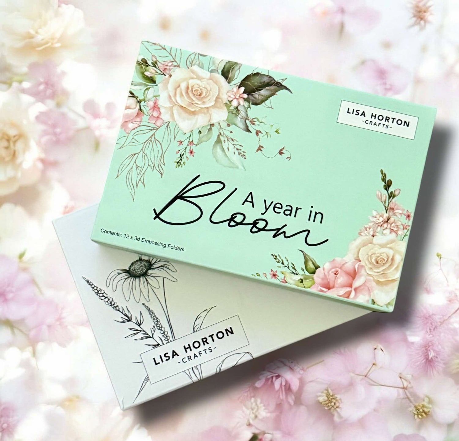 Lisa Horton Crafts 'A Year In Bloom' - Set of 12 5” x 7” 3D Embossing Folders